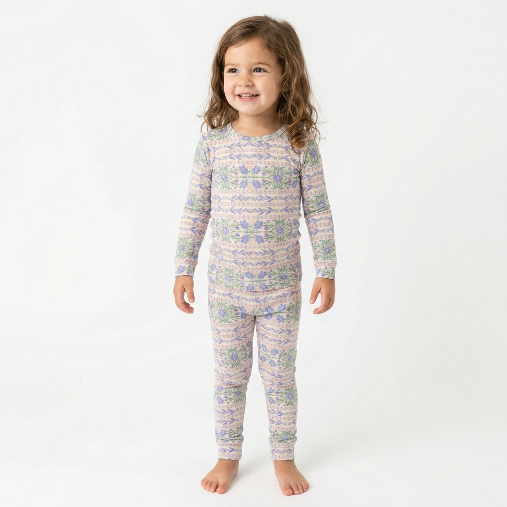 Spring Cascade Bamboo Toddler Pajama Set