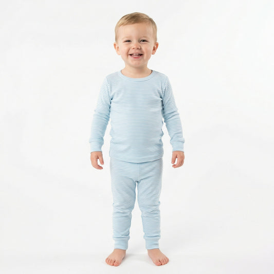 Seaside Stripe Bamboo Toddler Pajama Set