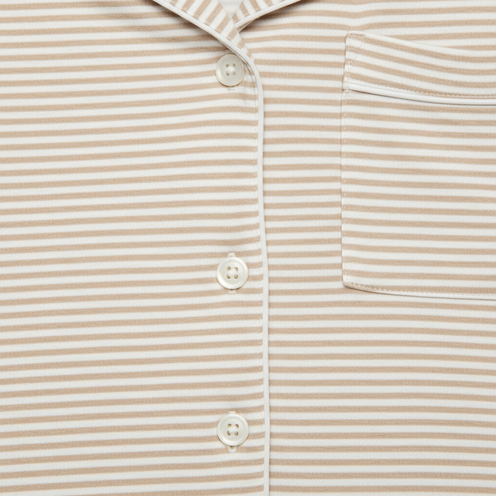 Oatmeal Stripe Bamboo Women's Nightshirt