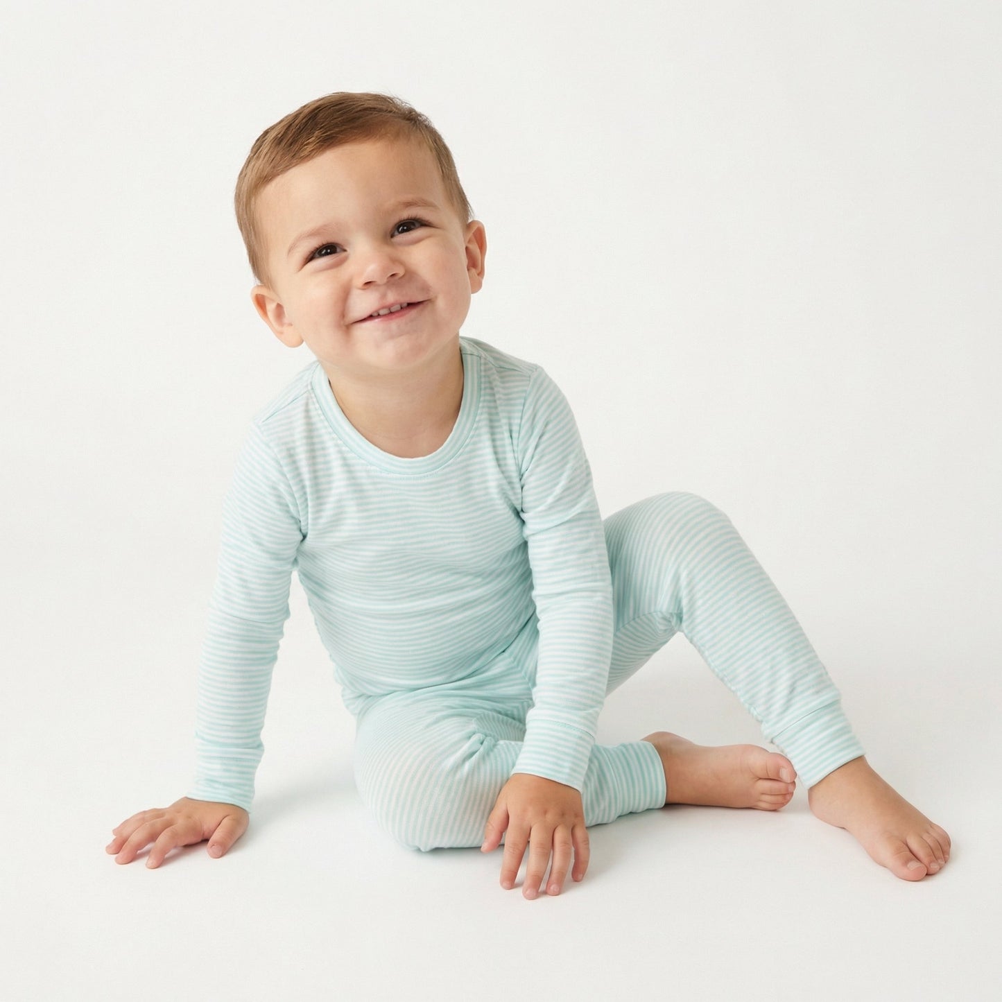 Cloud Stripe Bamboo Toddler Pajama Set
