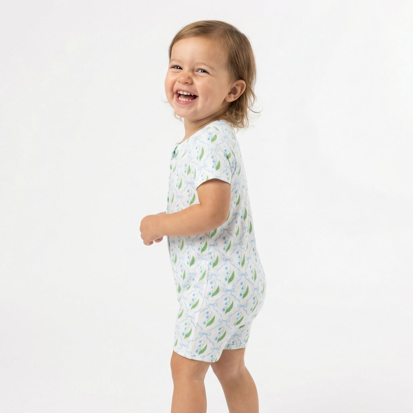 Bluebell Bows Short Sleeve & Shorts Bamboo Sleeper