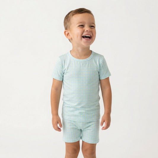 Bluegrass Picnic Short Sleeve & Shorts Bamboo Toddler Pajama Set