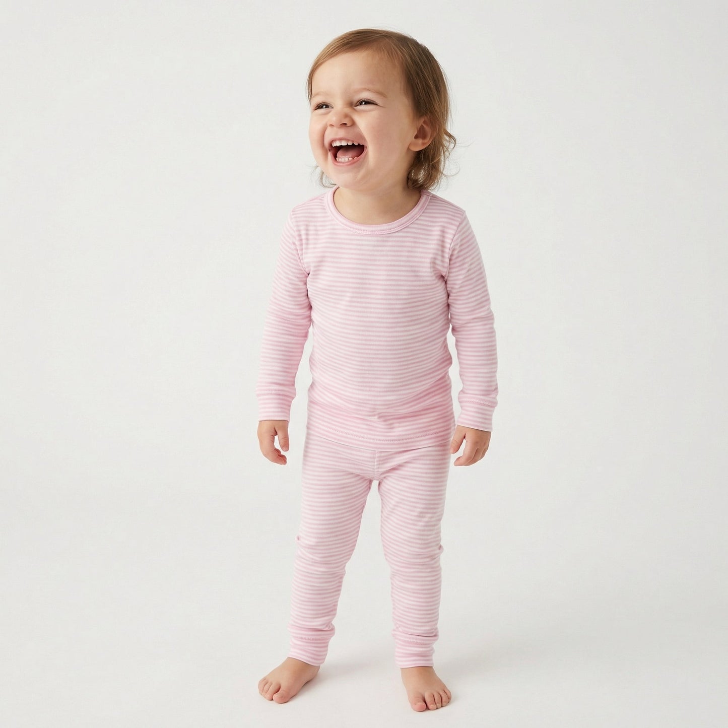 Ballet Stripe Bamboo Toddler Pajama Set