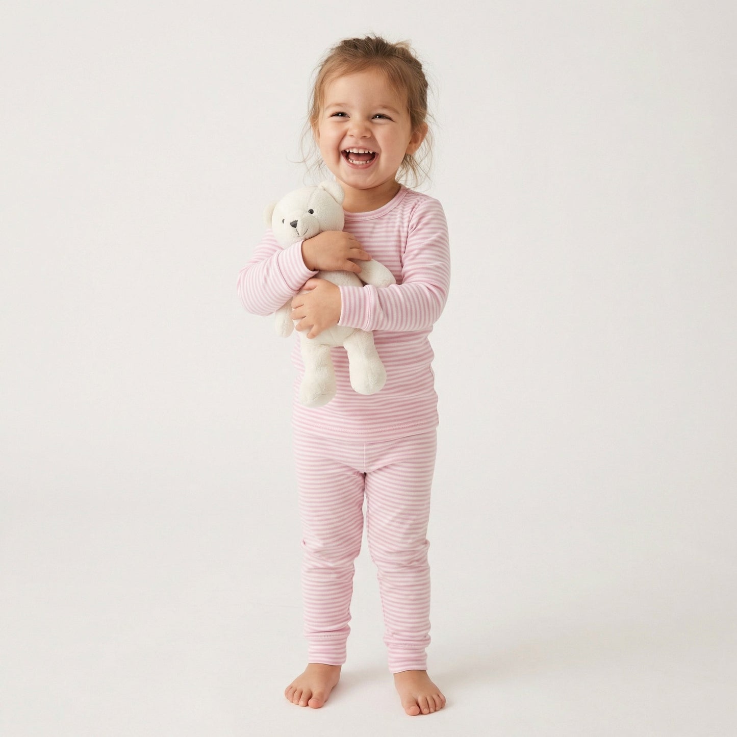 Ballet Stripe Bamboo Toddler Pajama Set
