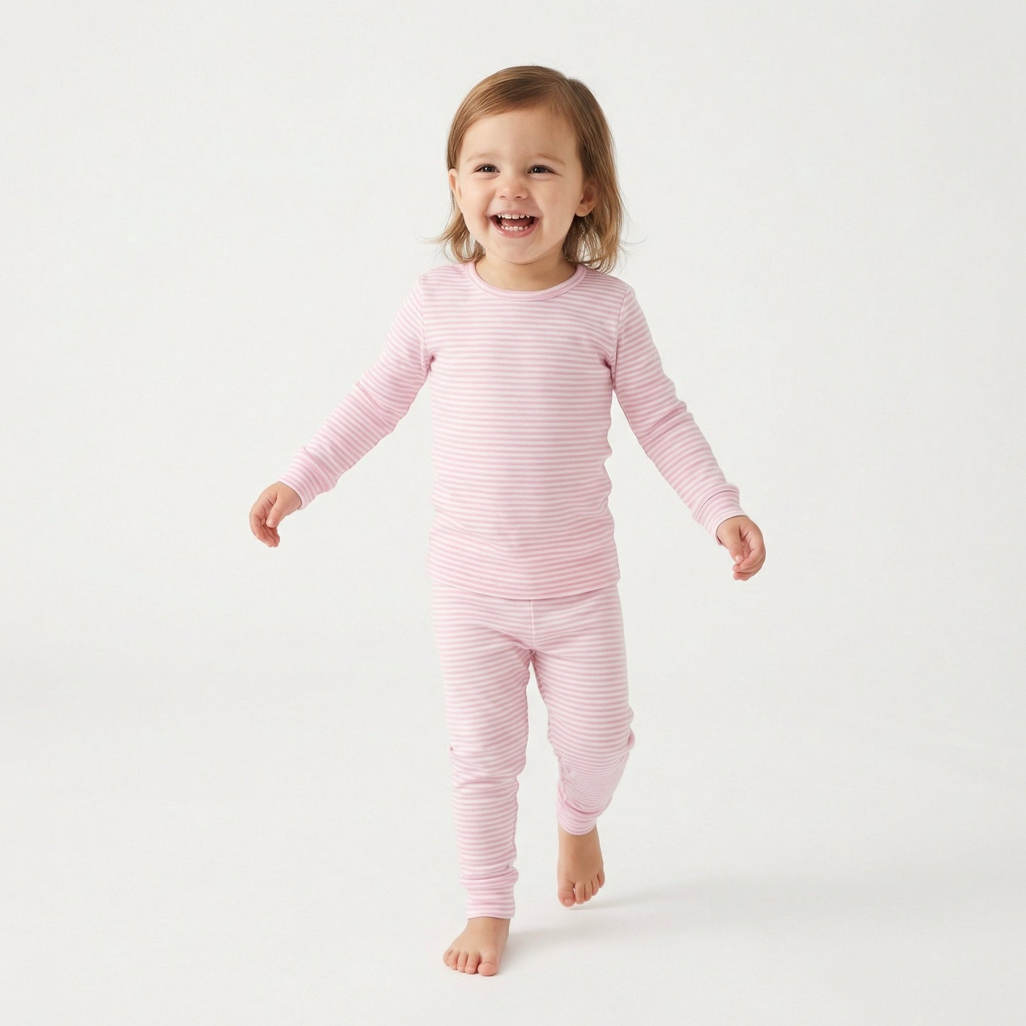 Ballet Stripe Bamboo Toddler Pajama Set