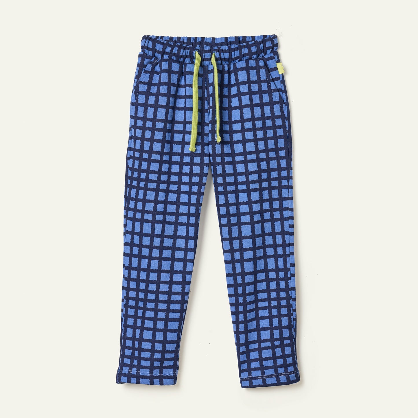Recycled Cotton Blue Grid Jogger