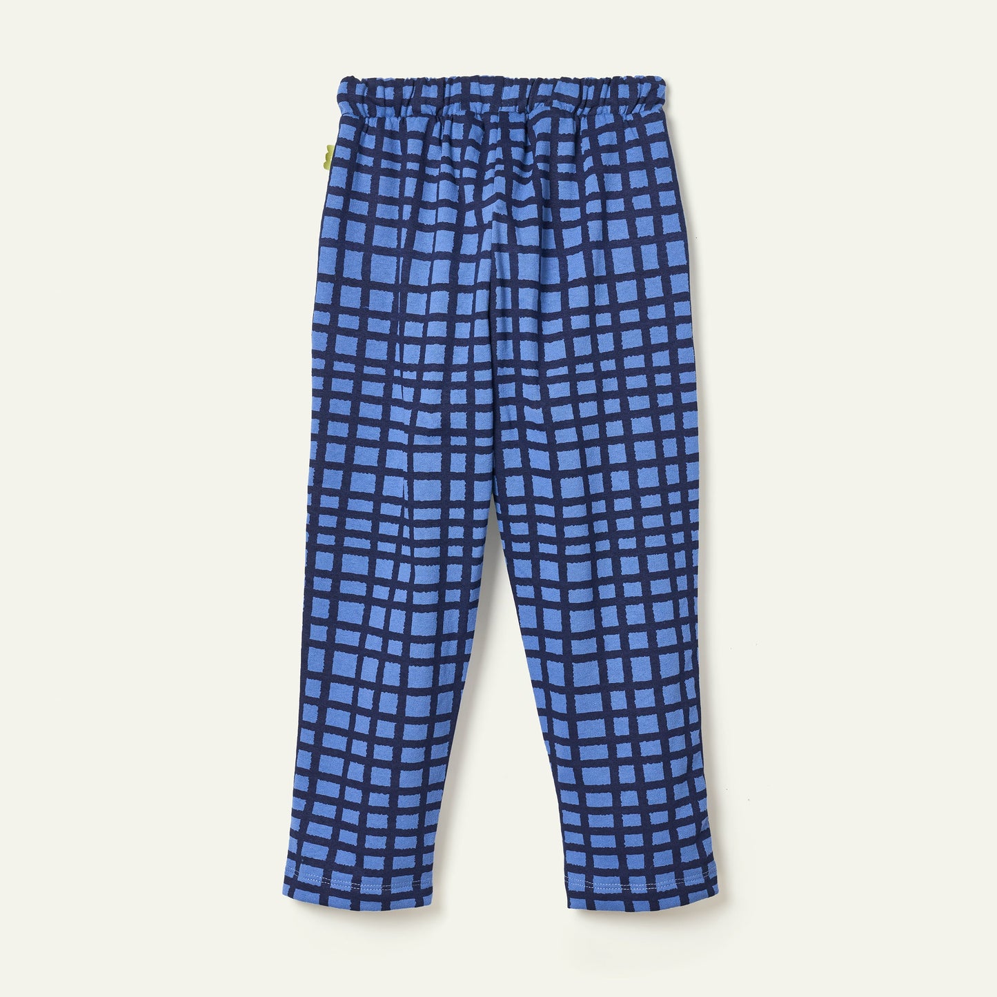 Recycled Cotton Blue Grid Jogger