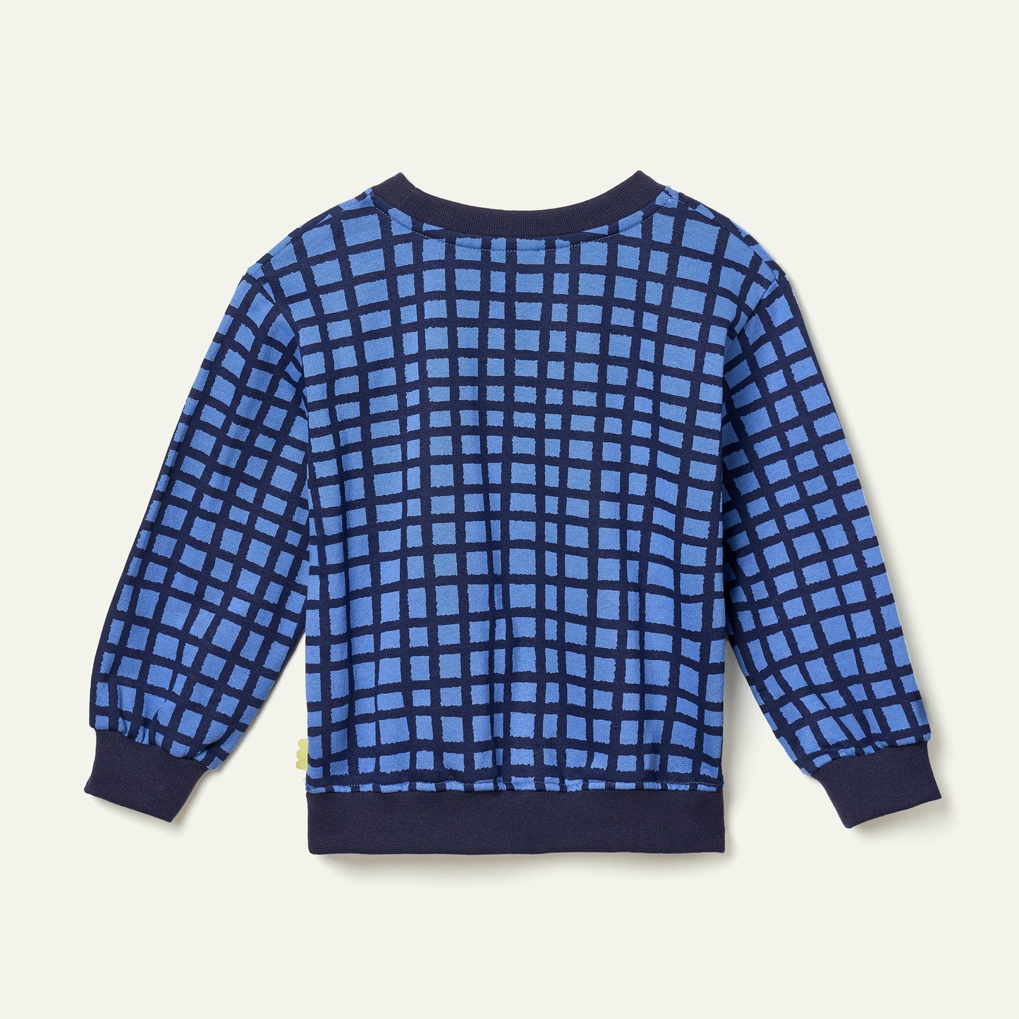 Recycled Cotton Blue Grid Sweatshirt