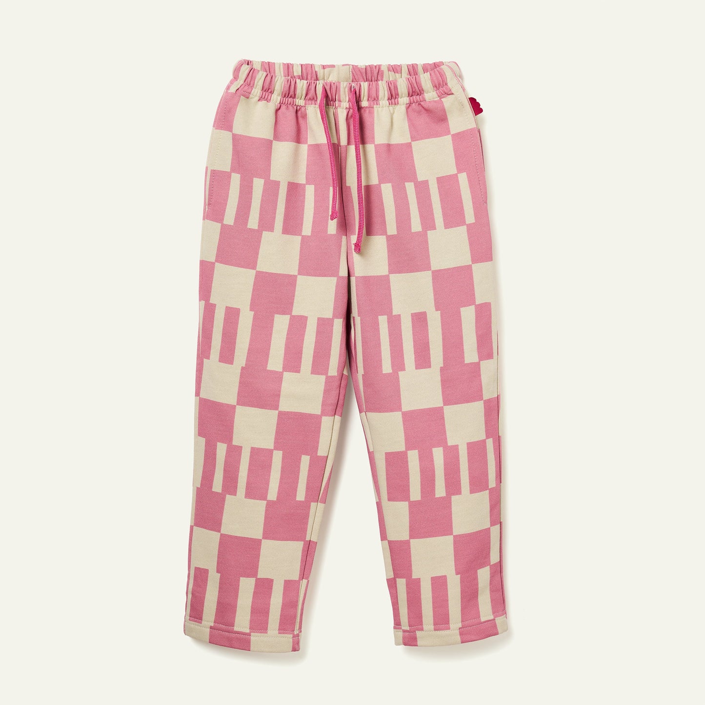 Recycled Cotton Pink Block Jogger