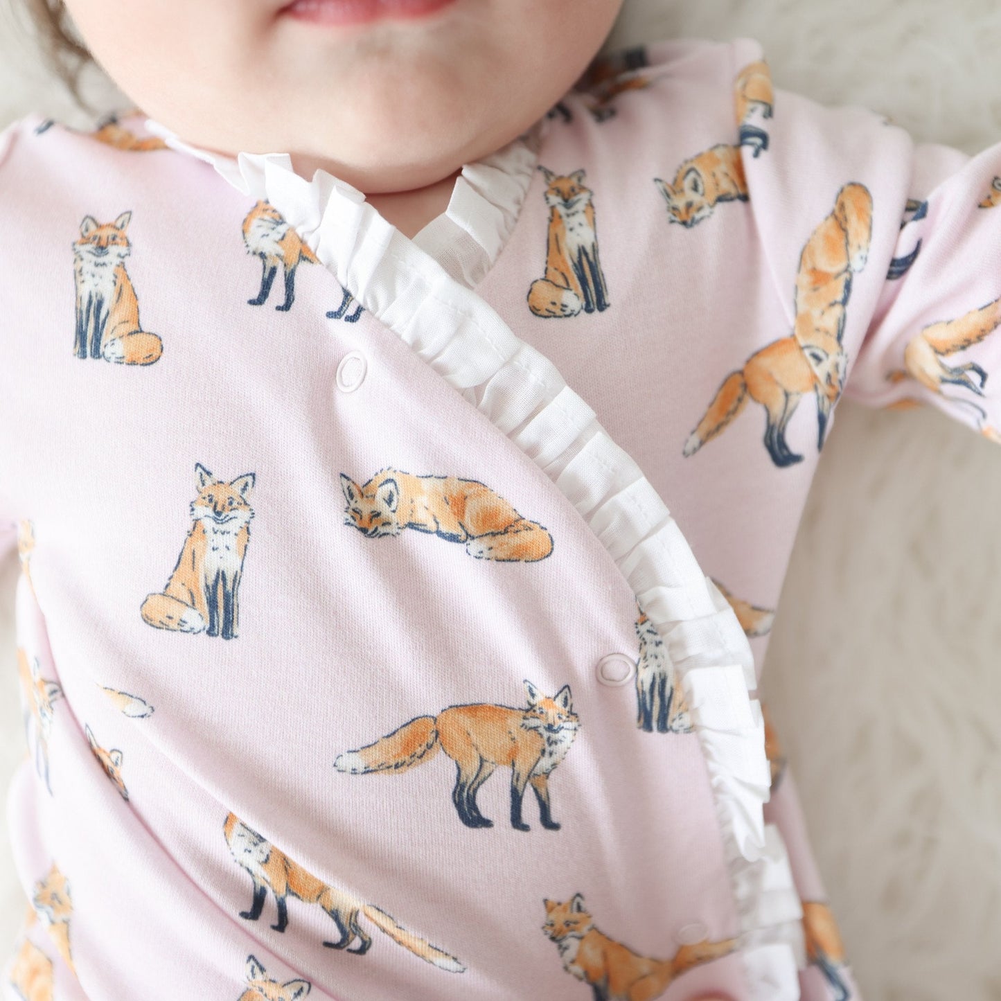 Pink Fox Ruffle Gown