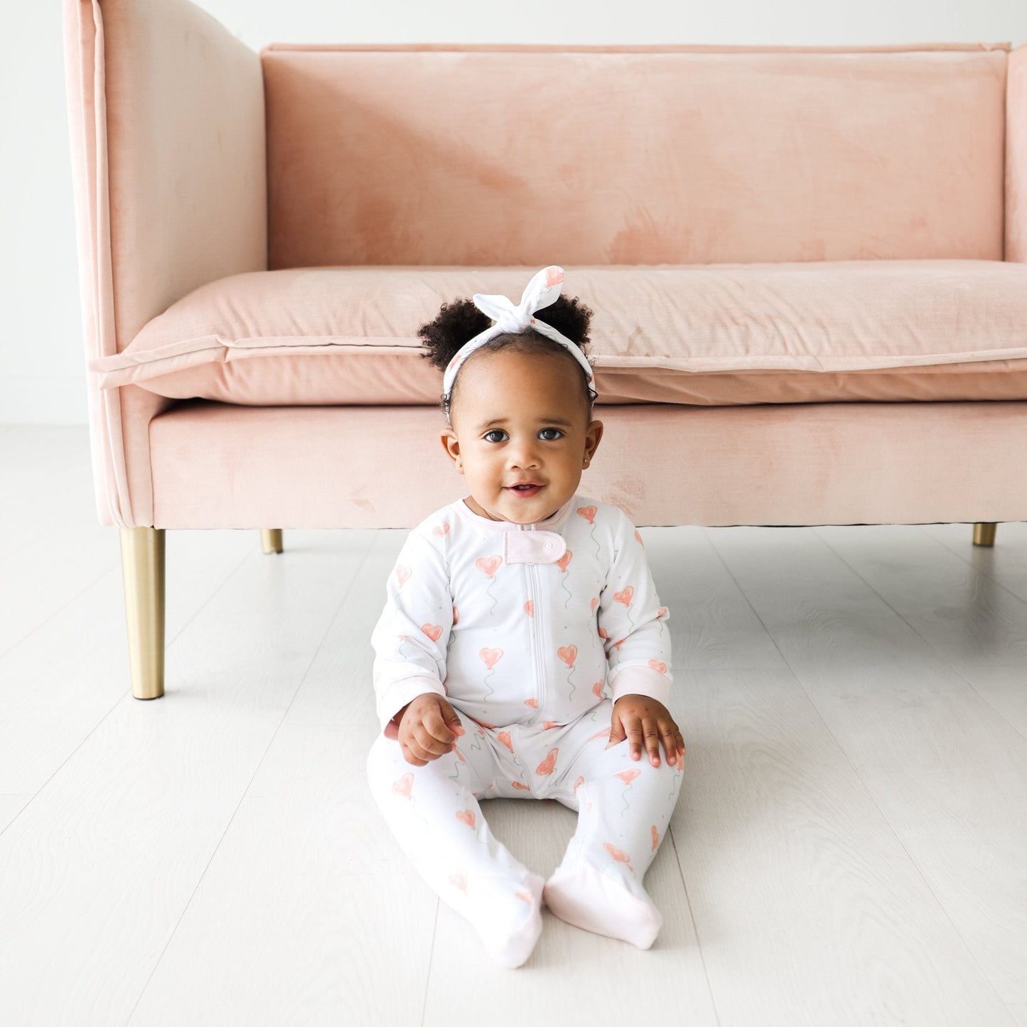 White Heart Balloon Headband