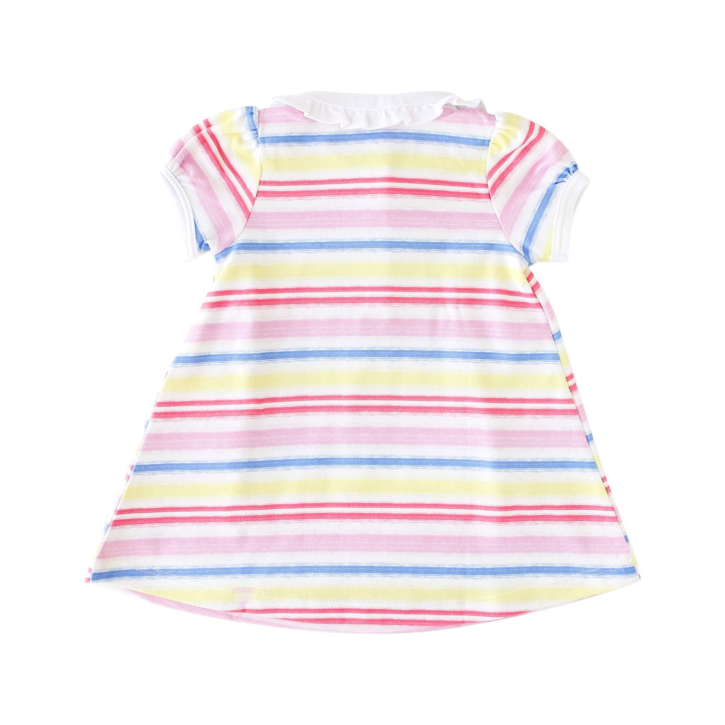 Rainbow Stripe Collared Dress