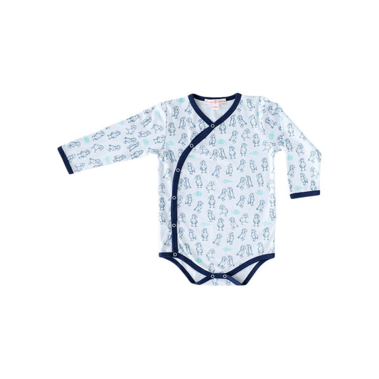 Puffin Print Kimono Onesie