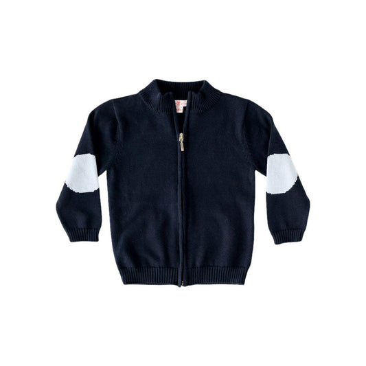 Navy Full Zip Sweater
