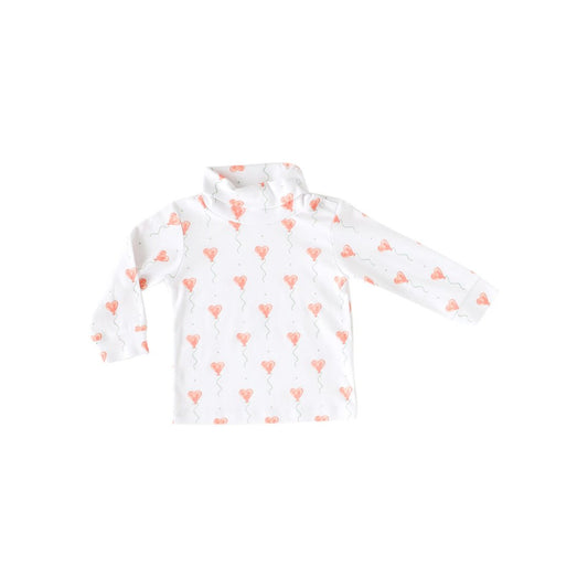 White Heart Balloon Turtleneck