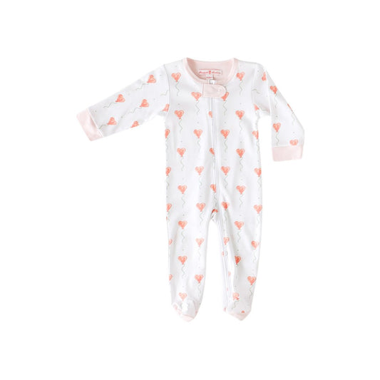 White Heart Balloon Footie
