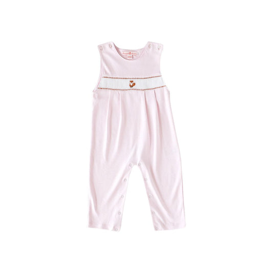 Pink Fox Smocked Romper