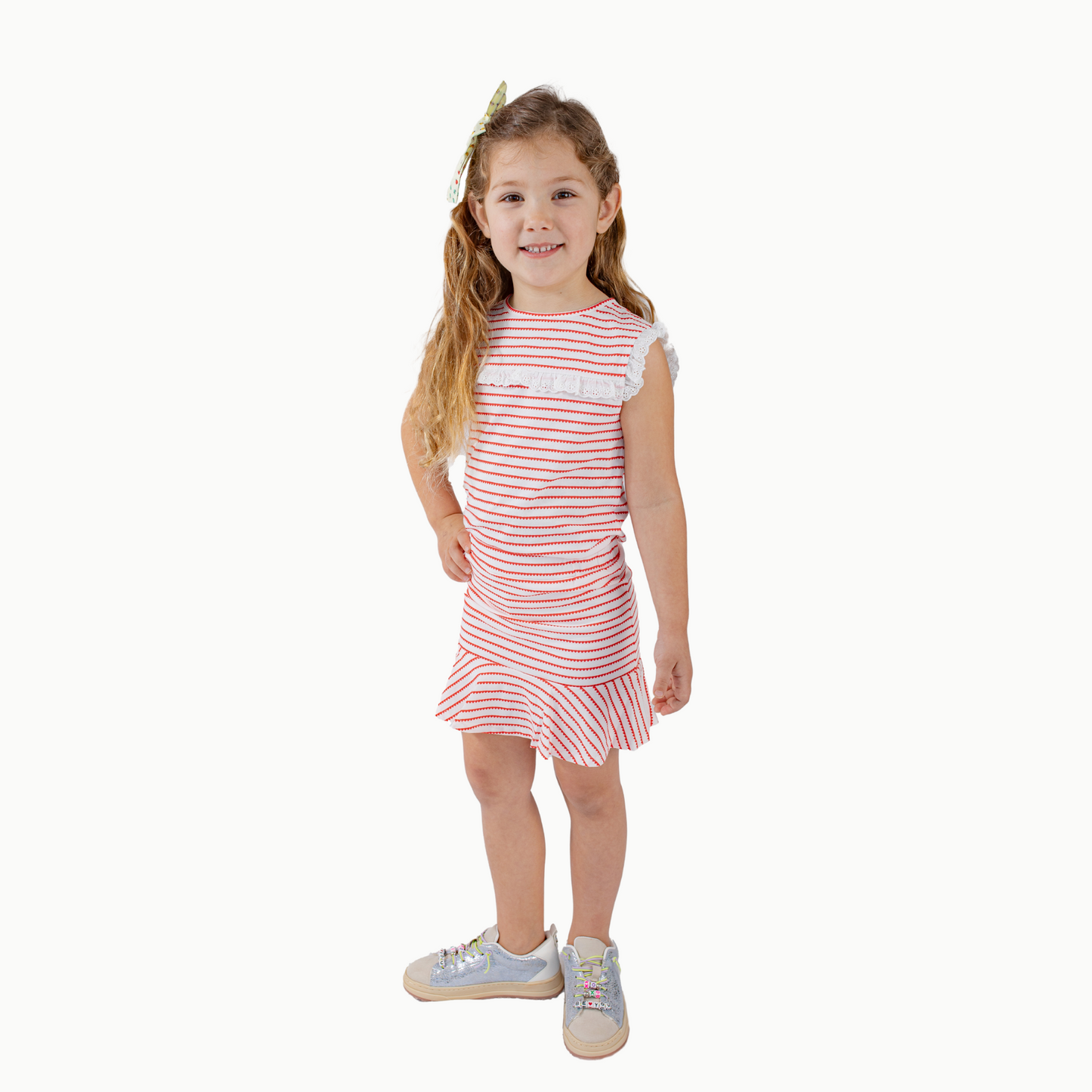 Tennis Skirt in Red Heart Stripe