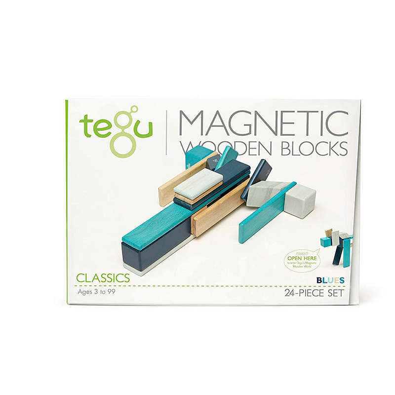 24-Piece Set, Magnetic Wooden Blocks, Tegu Classics