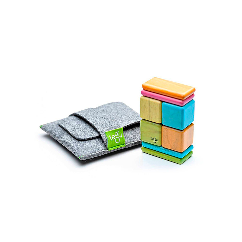 Original Pocket Pouch, Magnetic Wooden Blocks, 8 pieces