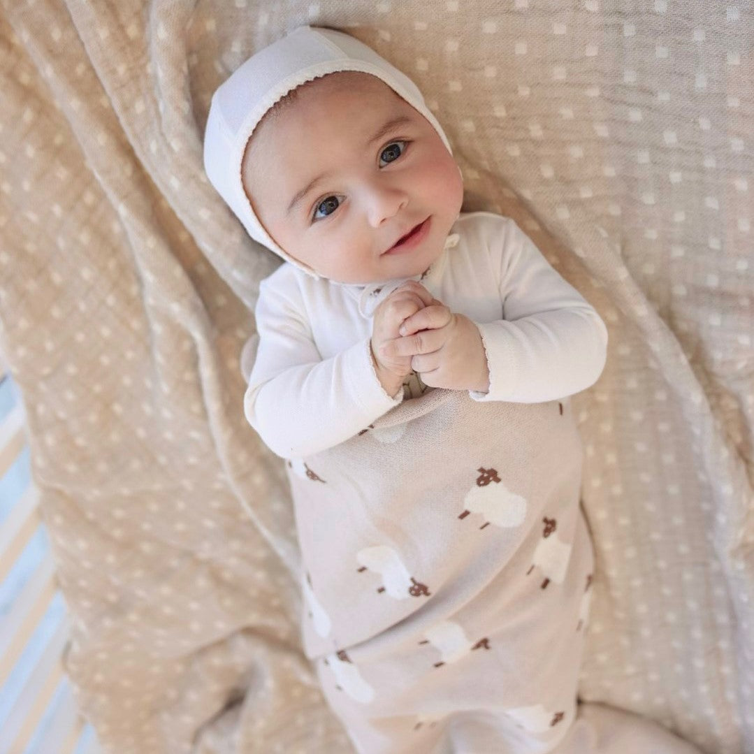 Whimsy Collection - Luxury 100% Cotton Knit Swaddle Baby Blanket