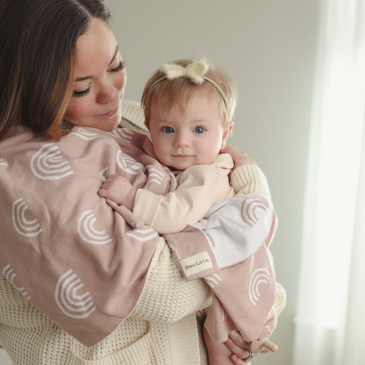 Whimsy Collection - Luxury 100% Cotton Knit Swaddle Baby Blanket