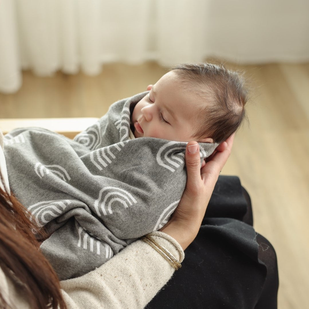 Whimsy Collection - Luxury 100% Cotton Knit Swaddle Baby Blanket