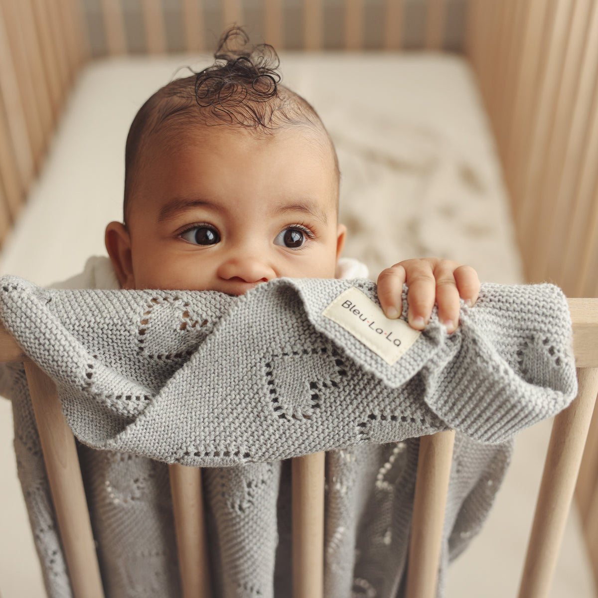 Heirloom Knit Heart Receiving Blanket for Boys and Girls - 100% Luxury Cotton Baby Blanket - Soft Warm Swaddle Receiving Blanket for Newborns Infants & Toddlers