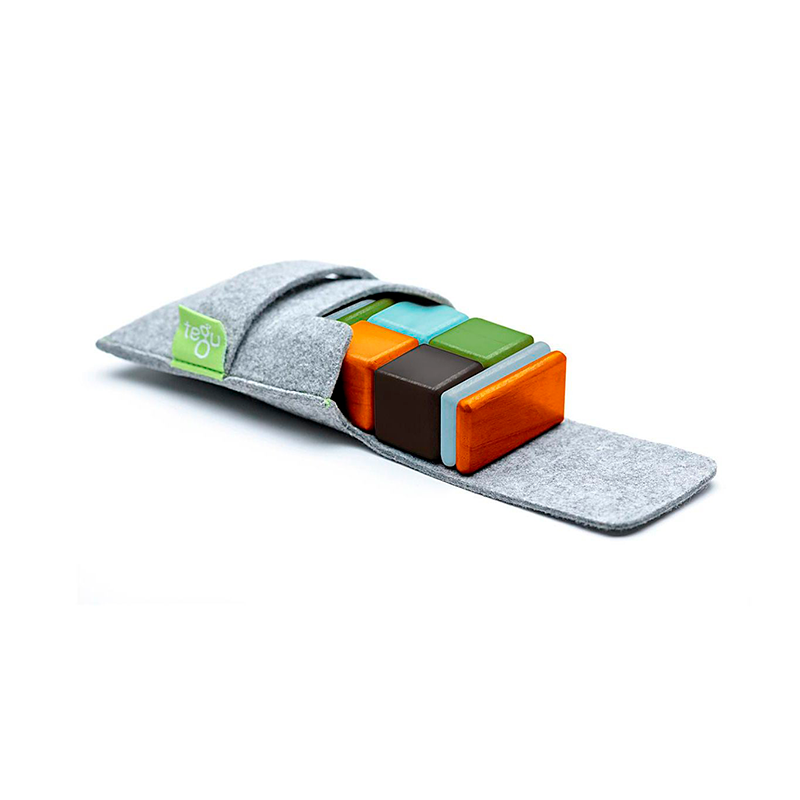 Original Pocket Pouch, Magnetic Wooden Blocks, 8 pieces