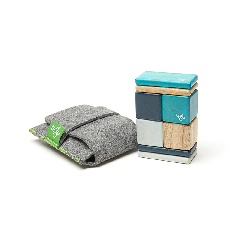 Original Pocket Pouch, Magnetic Wooden Blocks, 8 pieces