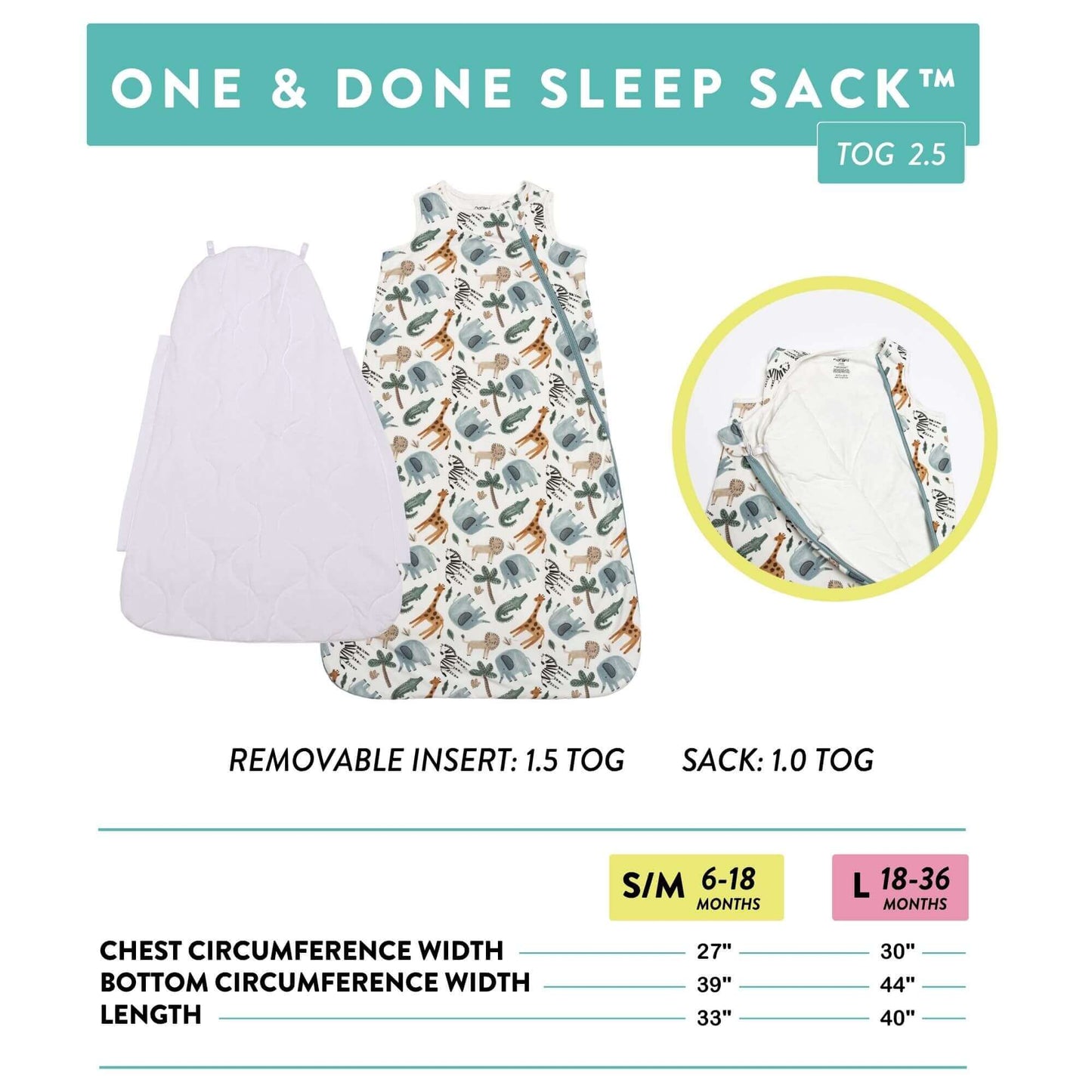 One & Done Sleep Sack - Green Stripes