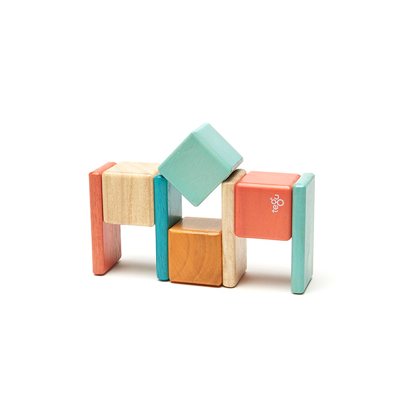 Original Pocket Pouch, Magnetic Wooden Blocks, 8 pieces