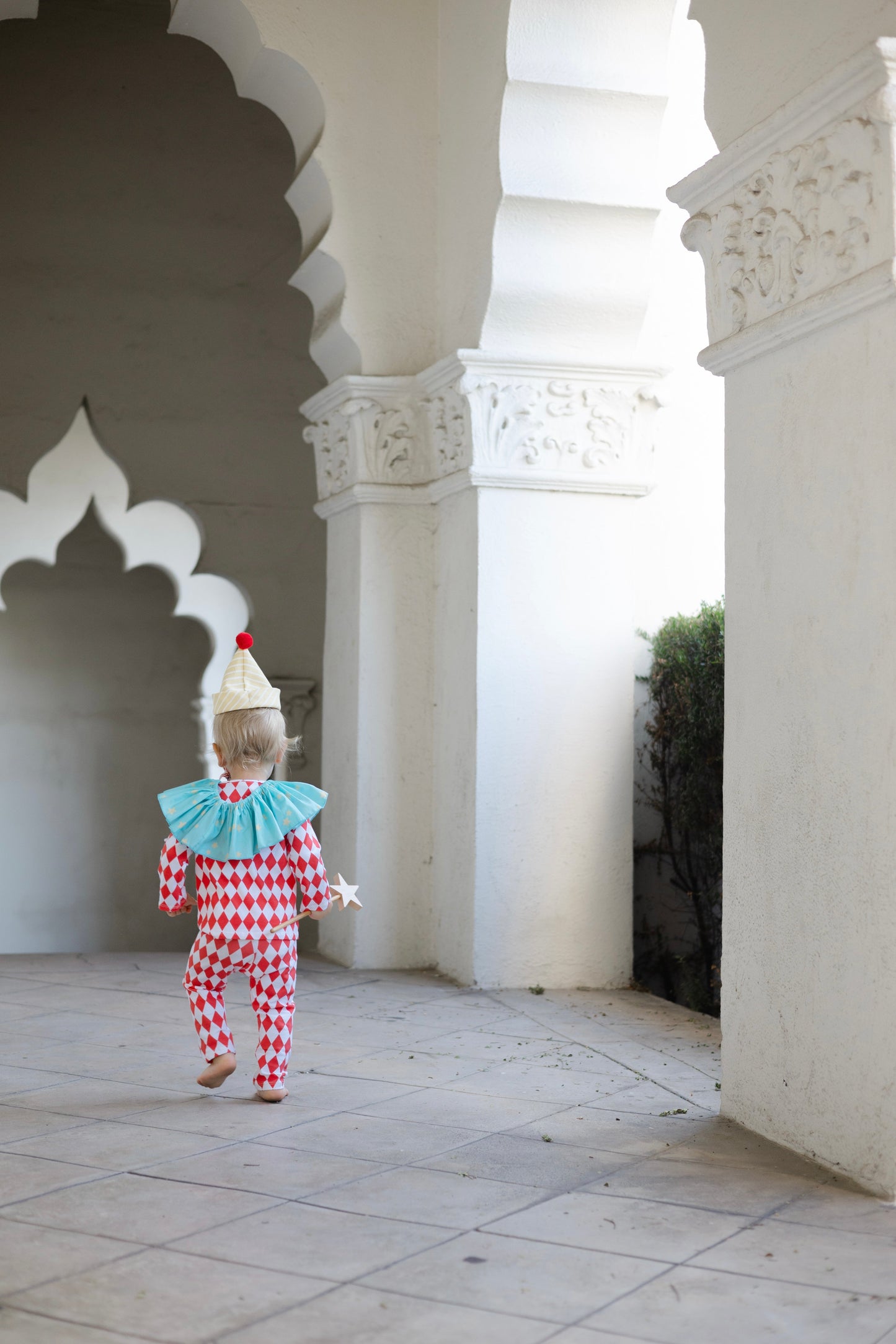 Vintage Harlequin Clown Costume for Kids | Circus Halloween Costume