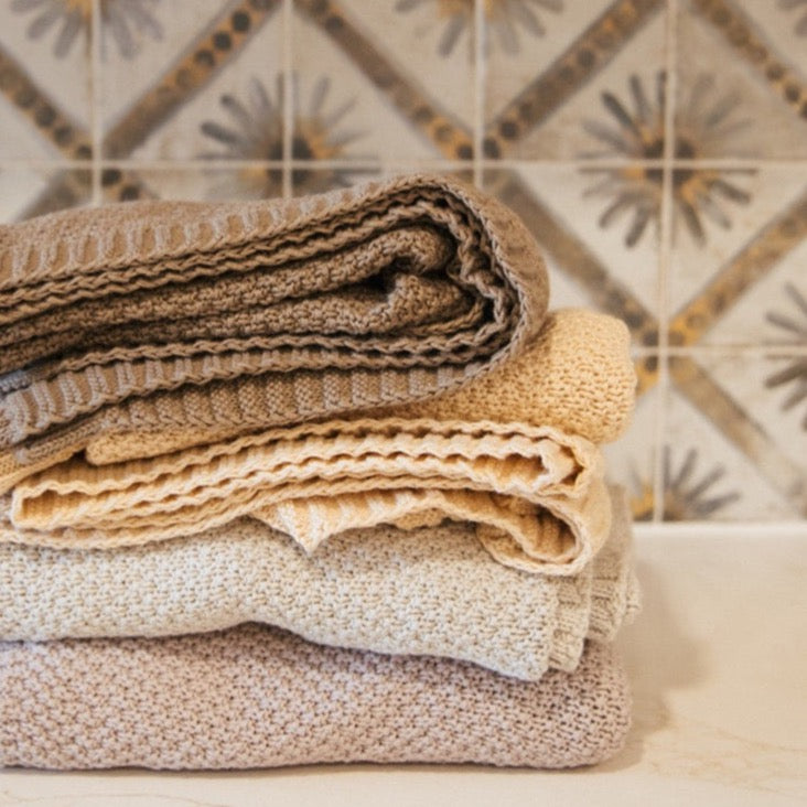 Knitted Blanket, Macadamia