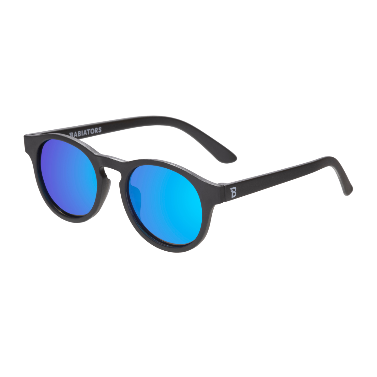Jet Black Keyhole | Polarized Cobalt Blue Mirrored Lenses