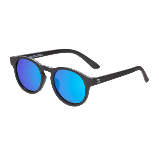 Jet Black Keyhole | Polarized Cobalt Blue Mirrored Lenses