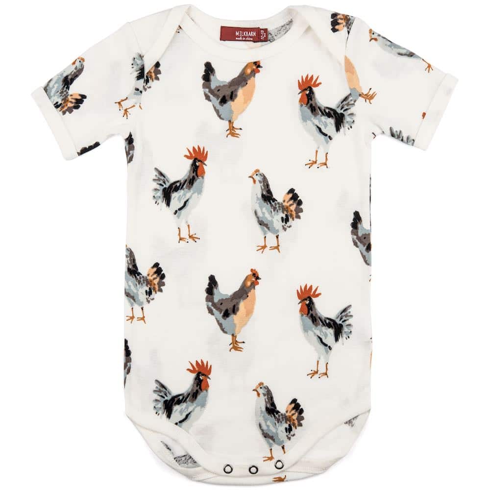 Chicken Organic Cotton Short Sleeve One Piece