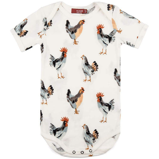 Chicken Organic Cotton Short Sleeve One Piece