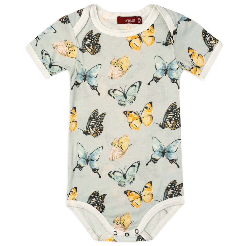 Butterfly Bamboo Short Sleeve One Piece