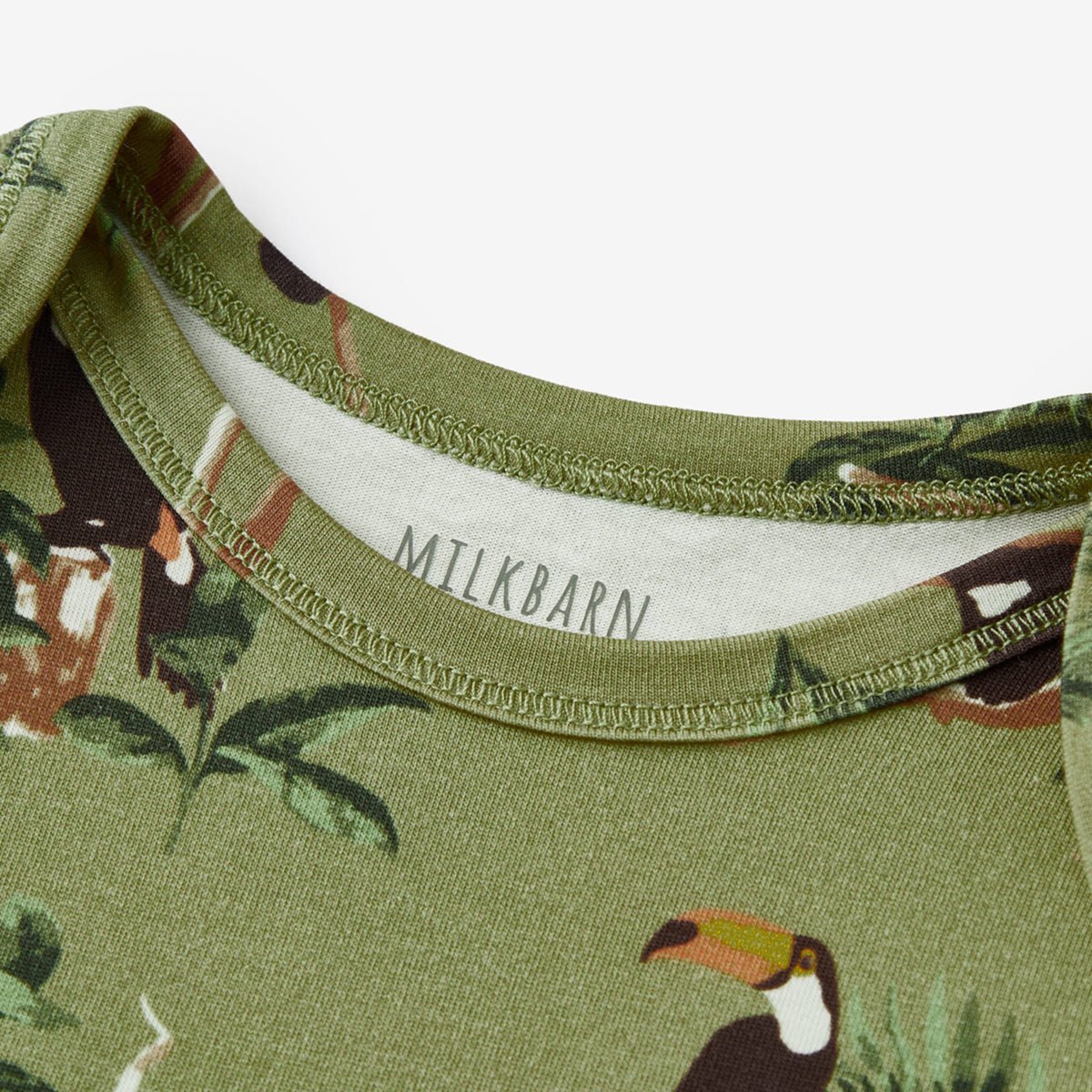 Toucan Cotton Stretch Short Sleeve One Piece