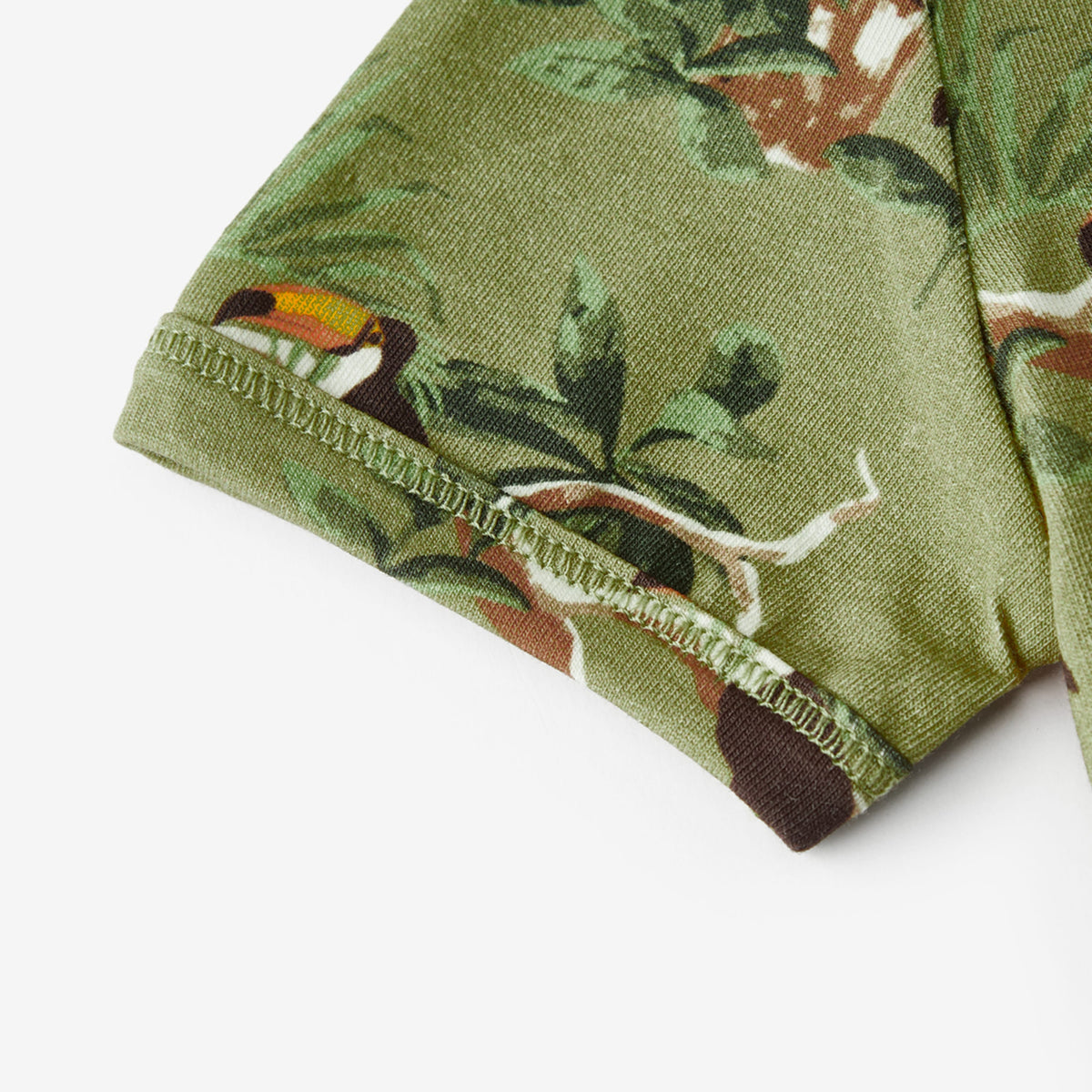 Toucan Cotton Stretch Short Sleeve One Piece