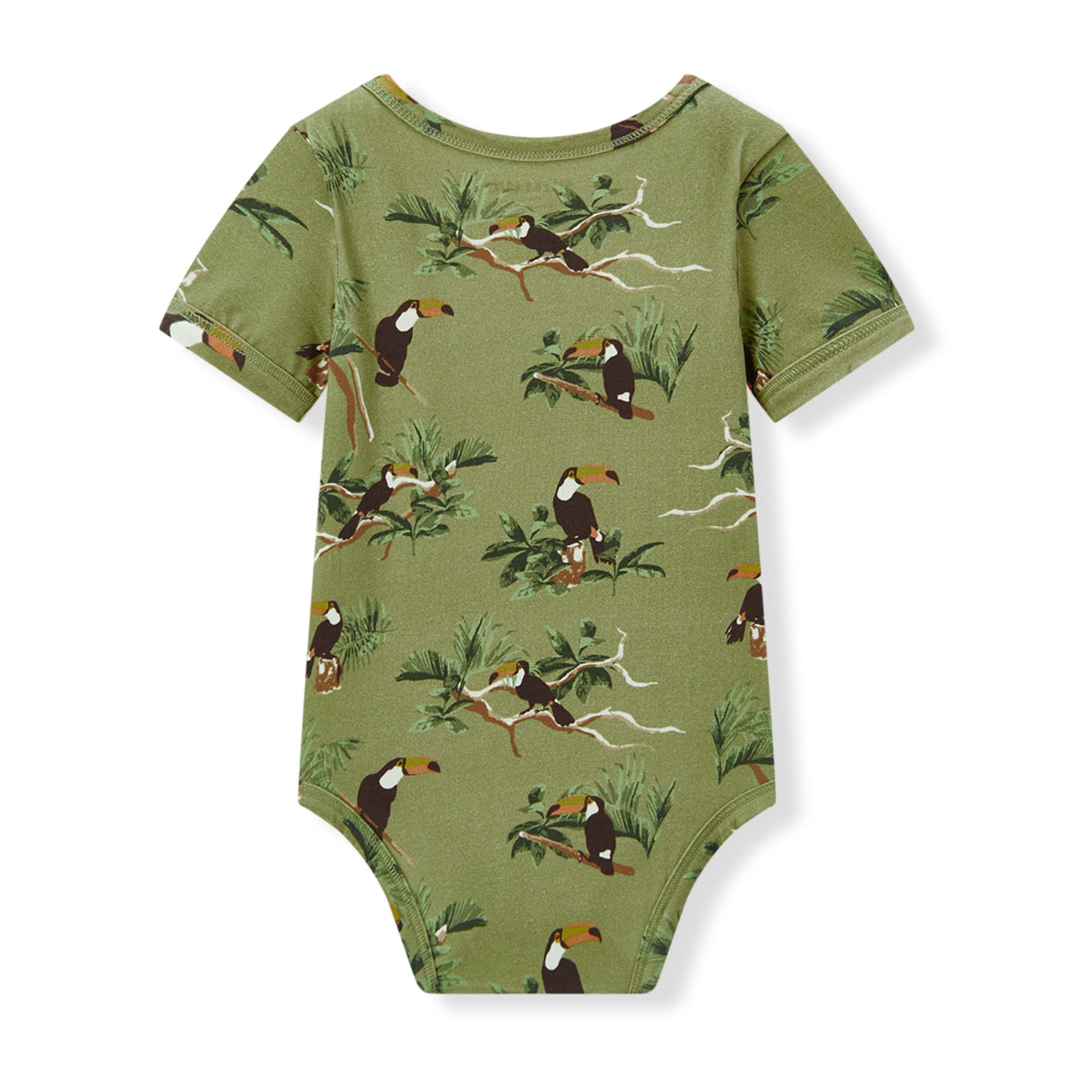 Toucan Cotton Stretch Short Sleeve One Piece