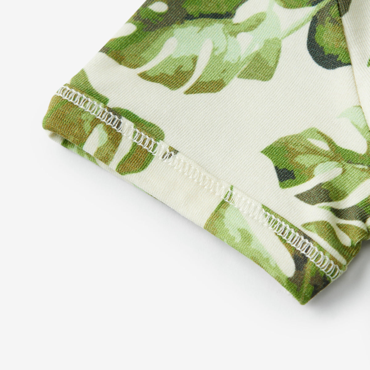 Island Leaf Cotton Stretch Short Sleeve One Piece