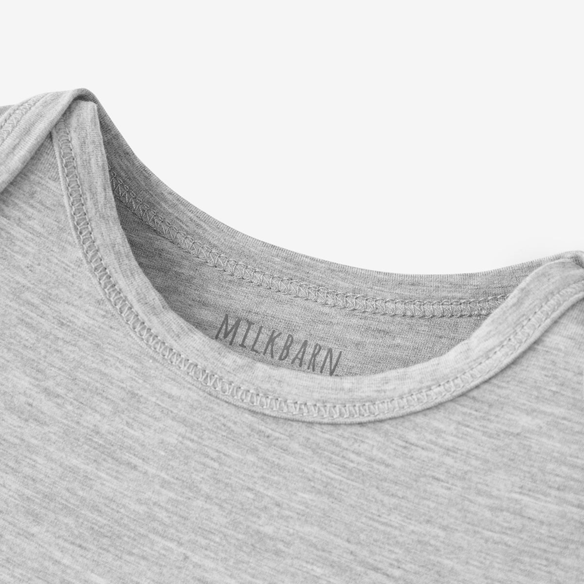 Grey Melange Luxe Solid Short Sleeve One Piece