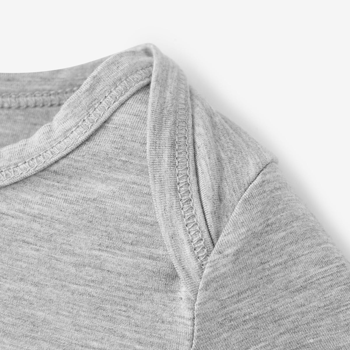 Grey Melange Luxe Solid Short Sleeve One Piece