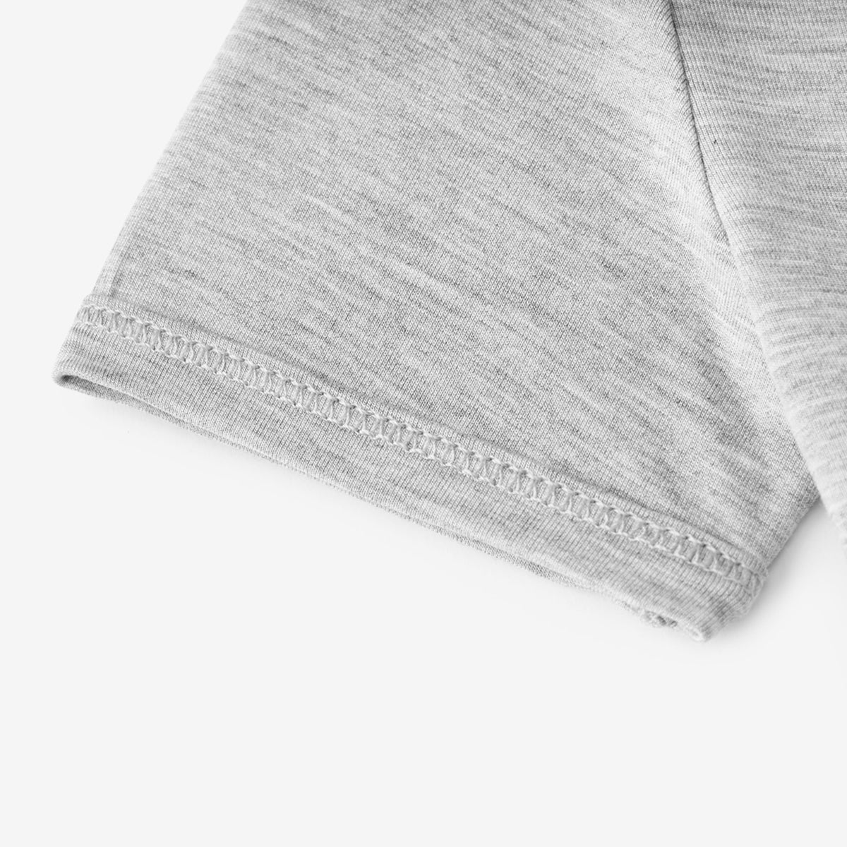 Grey Melange Luxe Solid Short Sleeve One Piece