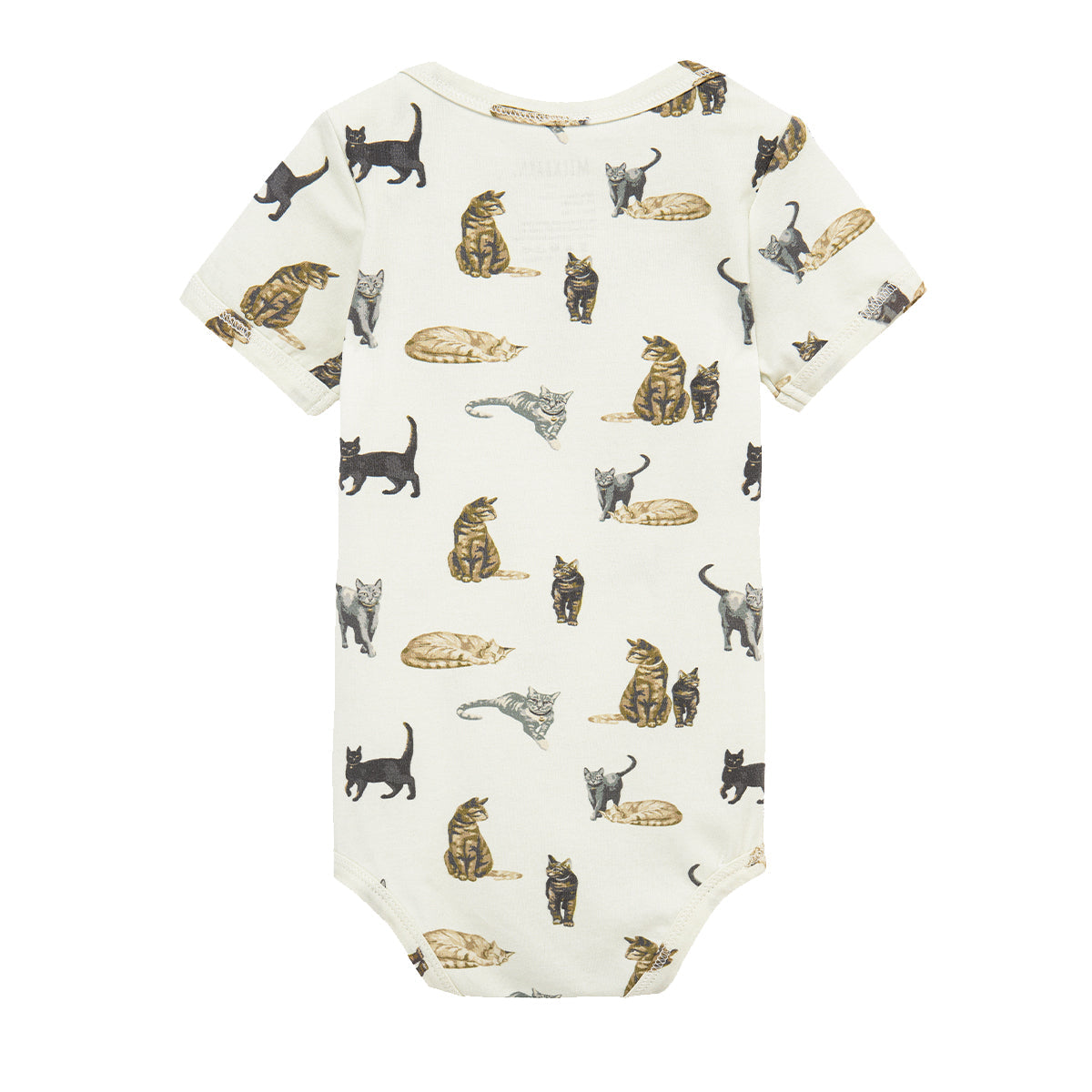 Cat Cotton Stretch Short Sleeve One Piece
