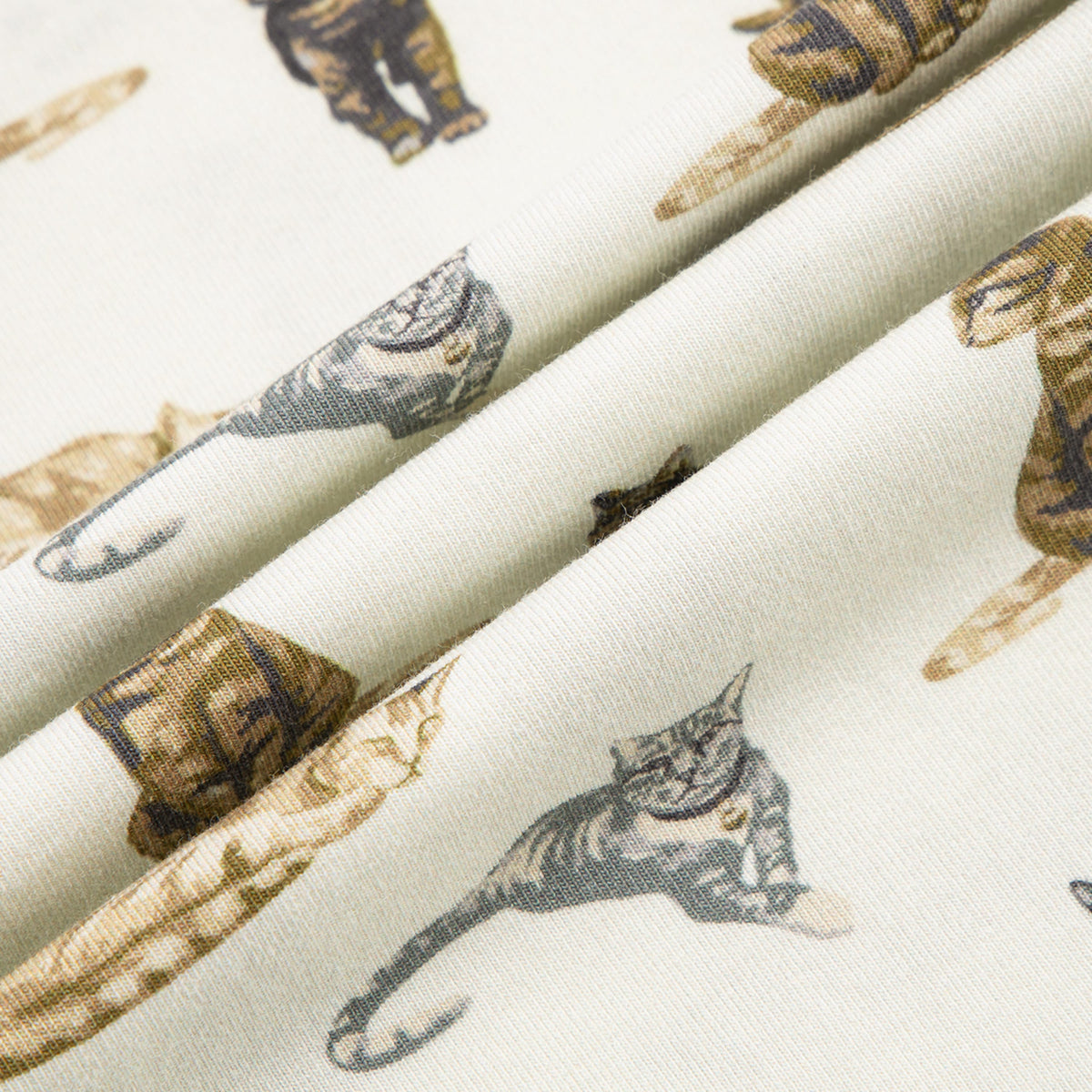 Cat Cotton Stretch Short Sleeve One Piece