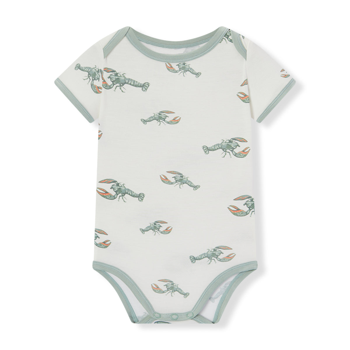Mint Lobster Luxe Stretch Short Sleeve One Piece