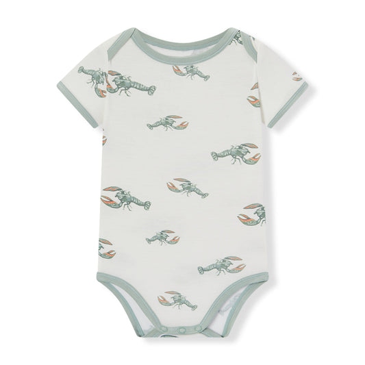 Mint Lobster Luxe Stretch Short Sleeve One Piece